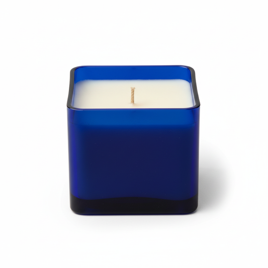 Blue Hour — Bergamot + Fresh Air + Cedar Candle (Cobalt Square Glass) — 18 oz